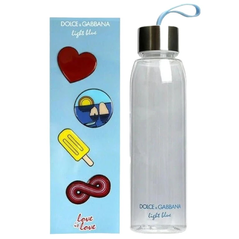 , Love Is Love, GWP glass water bottle blue