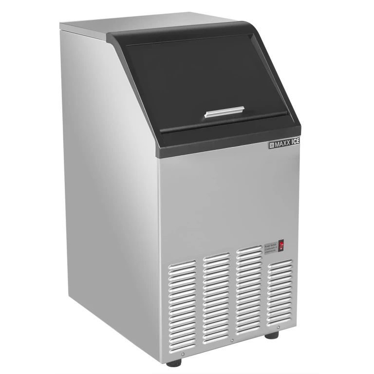 Freestanding Icemaker in Stainless Steel (75lb.), Liftgate:- Liftgate