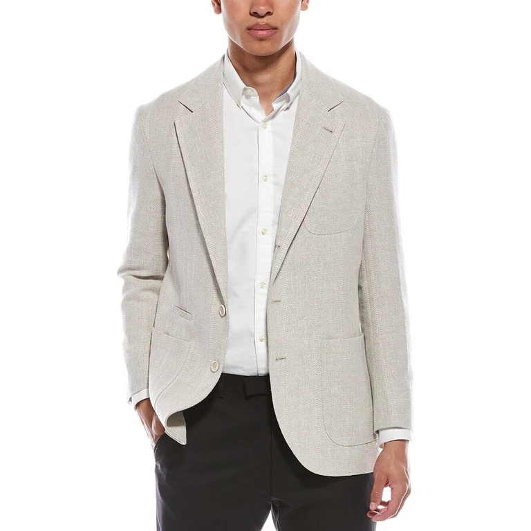 Plaster Linen Silk Wool Blend Blazer