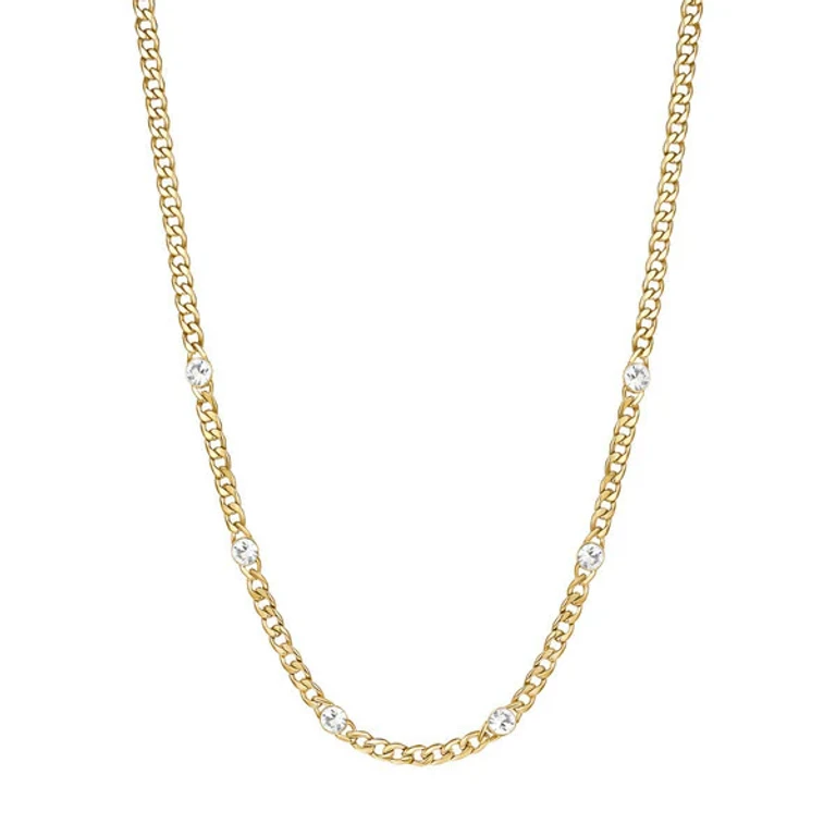 Gold Plated Necklace with Symphonia Crystals BYM84