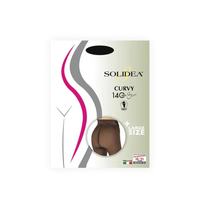 Curvy 140 Den Sheer Compression Tights 18 21mmHg 4L XL Glace