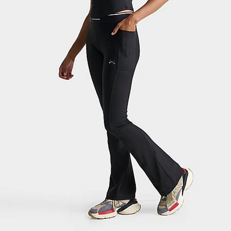 Women's Rib Luxe Flare Leggings in Ultimate Black Size: XS