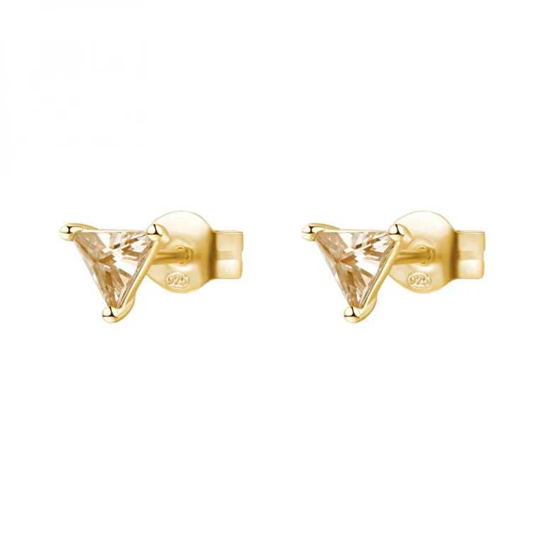 Minimalist Gold Plated Stud Earrings Vittoria Rzvt22
