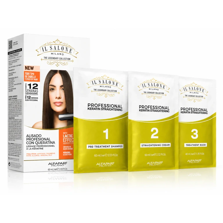 Milan Il Salone Milano Straightening Kit Smoothing Treatment For Sensitive Hair Illuminating Linseed Oil