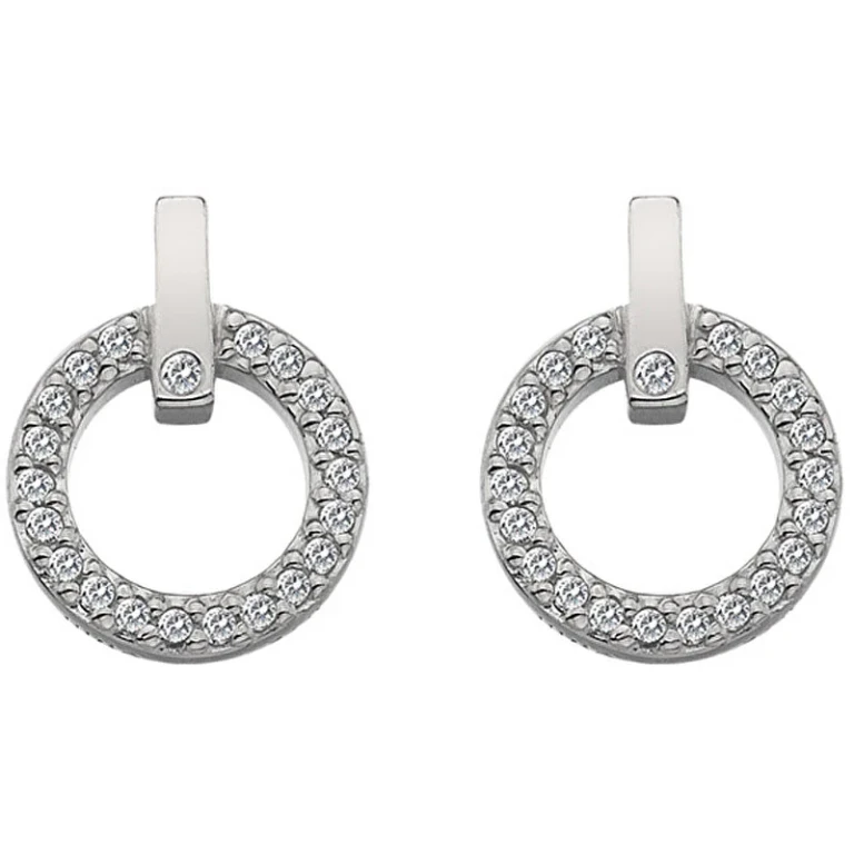 Stunning Earrings with Authentic Diamonds Flora De580