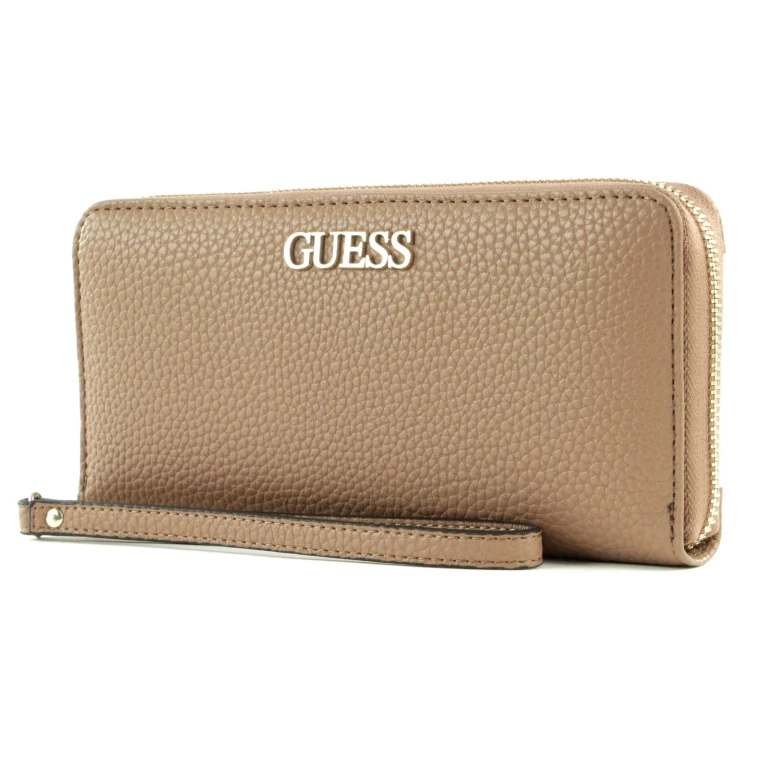 , Alby, fabric wallet, SLG with large zip, beige, for women