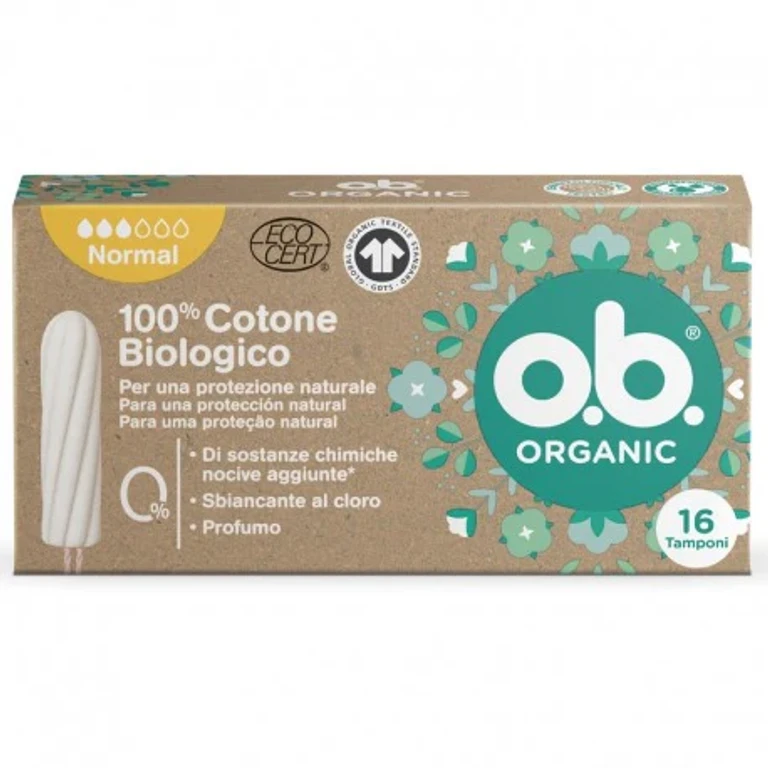Organic Normal 탐폰 16개입 100% 유기농 코튼