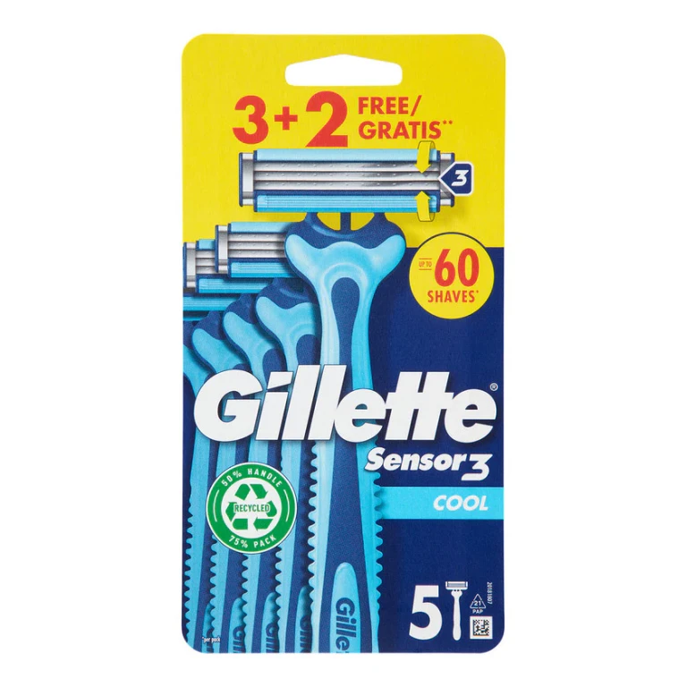 Sensor3 Disposable Razor Cool Set of 5 Pieces 1 unit