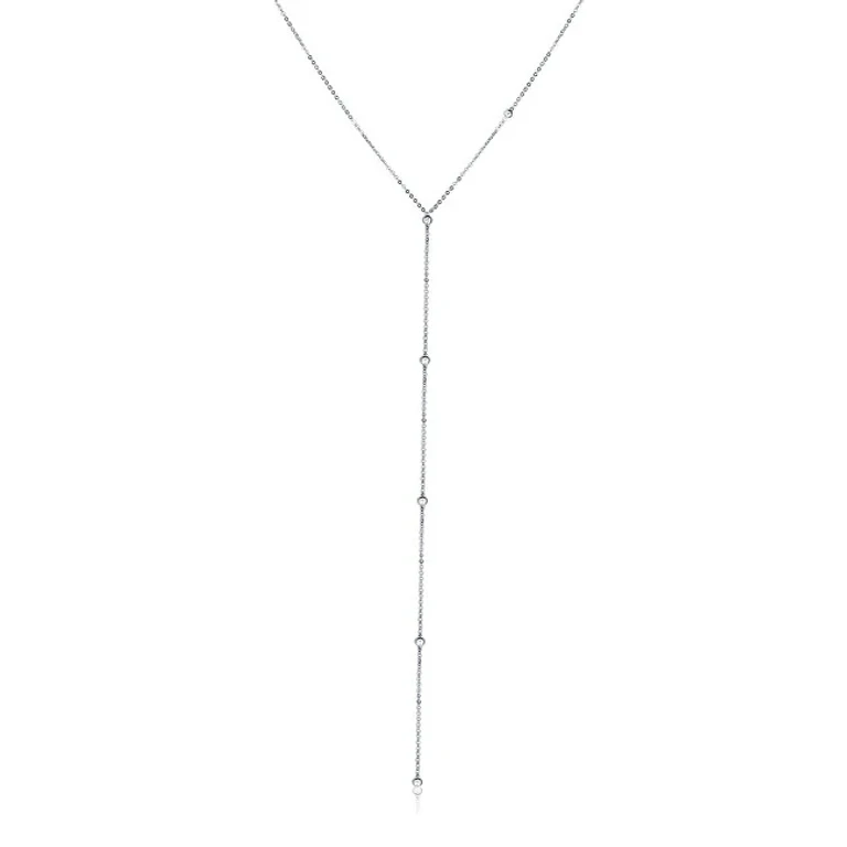 Matched Silver Necklace with Zirconia Svln0535Xk4Bi45