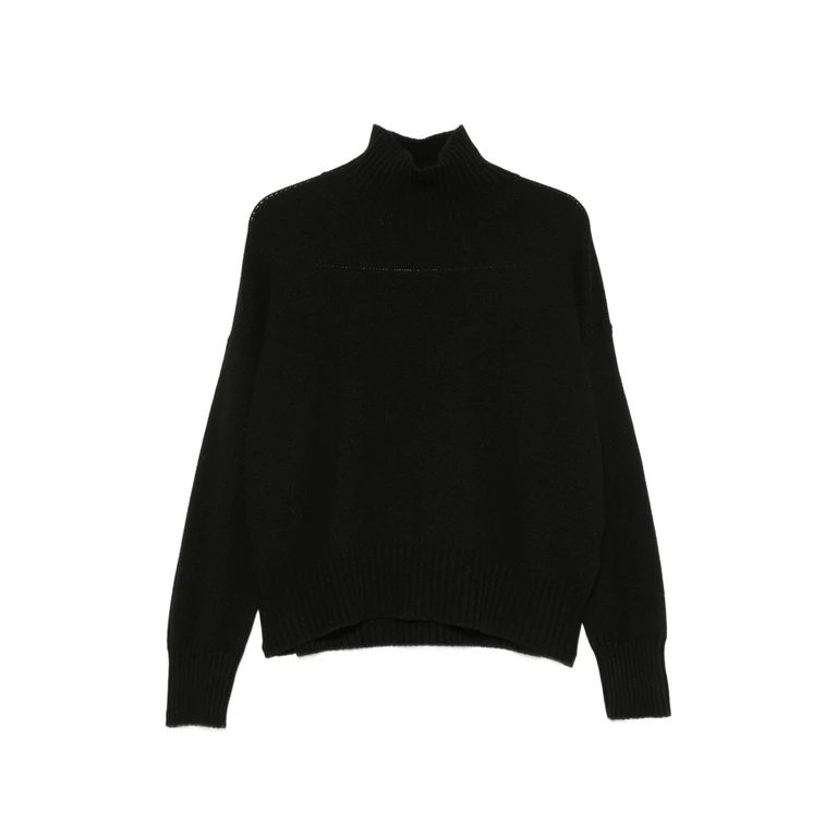 Turtleneck Ribbed-trim Sweater