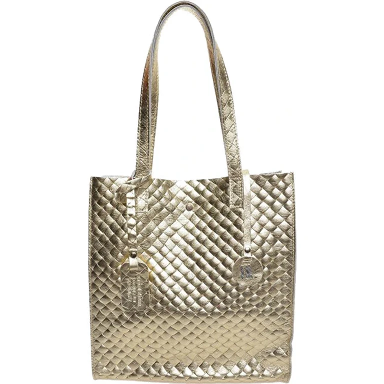 Women's Leather Handbag in gold
