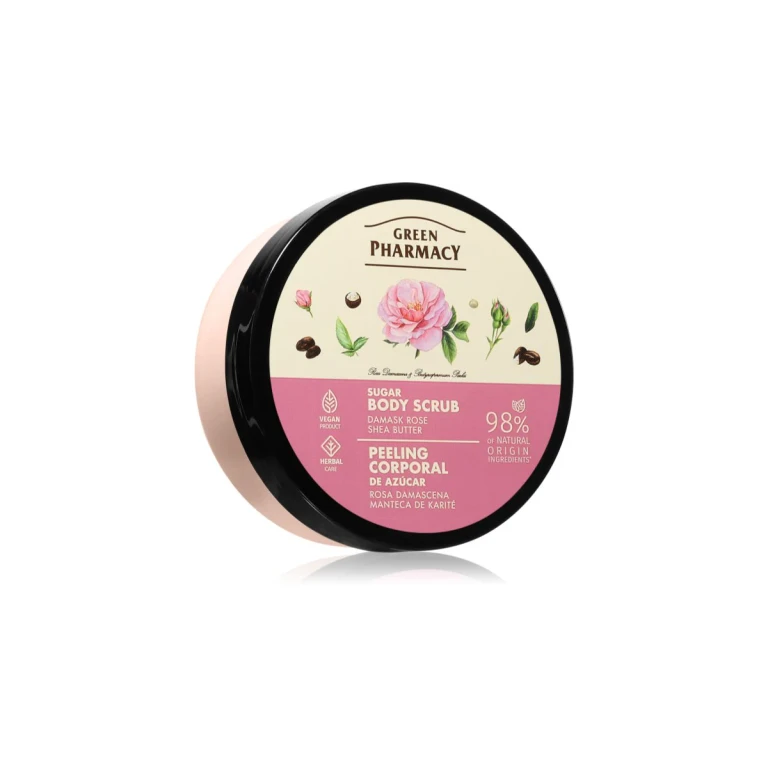 Sugar Body Scrub Damask Rose And Shea Green Pharmacy 200 ml