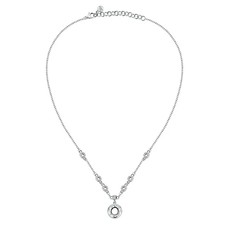 Shiny Steel Necklace with Savo04 Sparkling Crystals