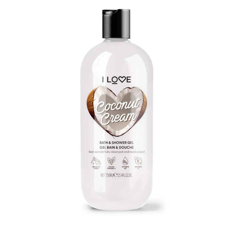 Coconut & Cream Moisturizing Shower Gel for All Skin Types 750 ml