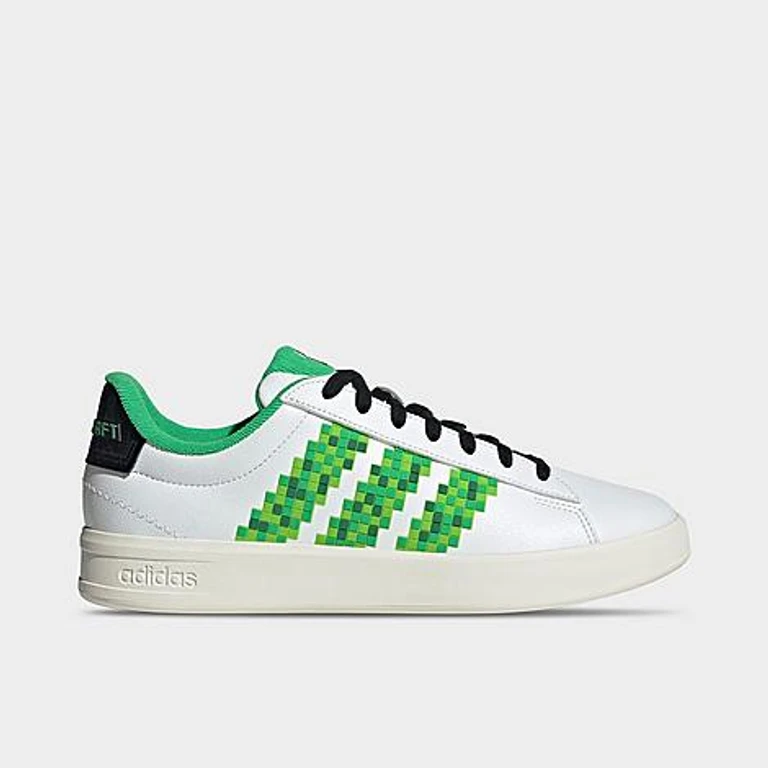x Minecraft Grand Court 3.0 Freizeitschuhe in Cloud White/Core Black/Green