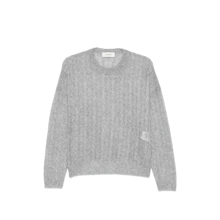 Cable-knit Crew-neck Sweater