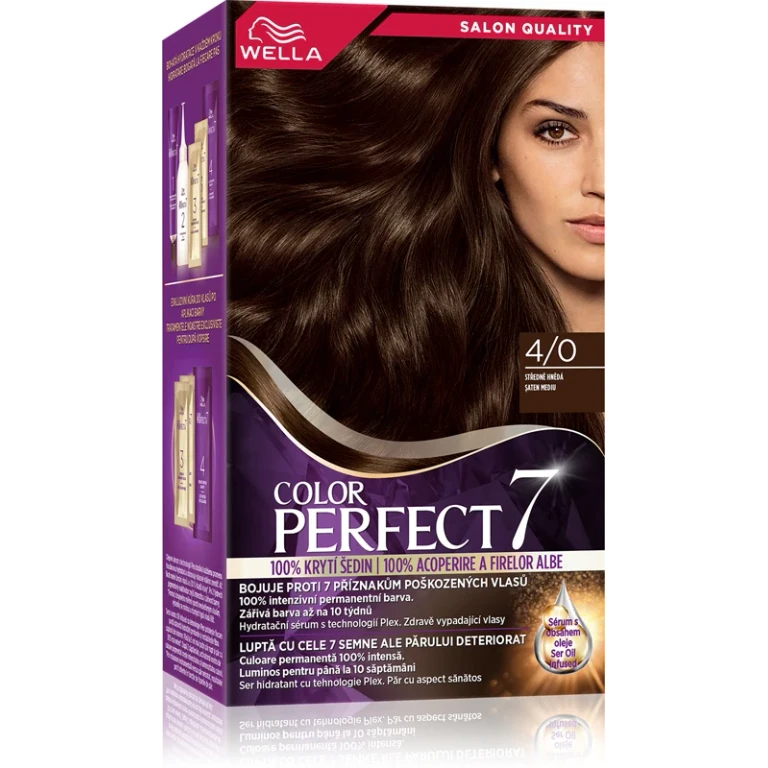 Color Perfect hair dye color 4/0 medium brown