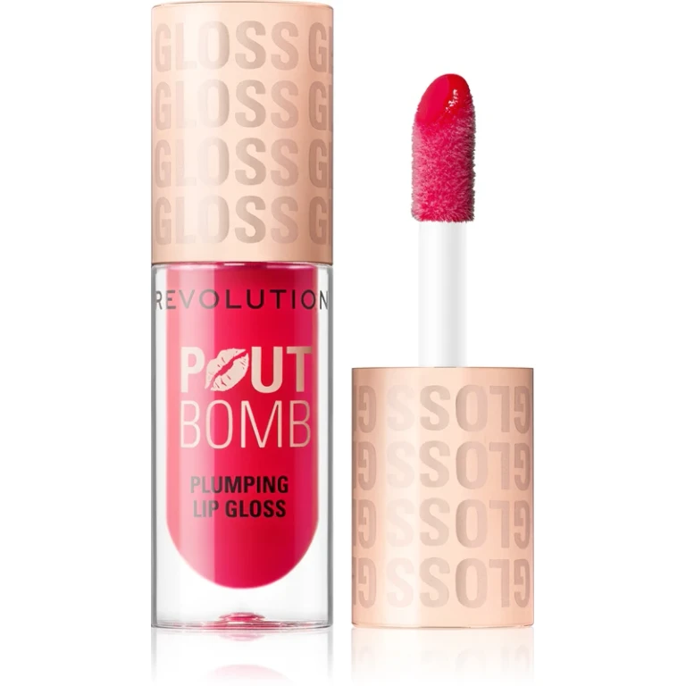 Pout Bomb Lip Gloss Volumizing Effect Color Cherry Sheer Red 4.6ml