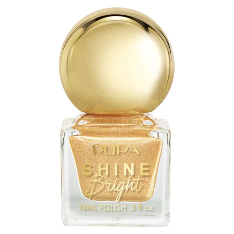 Shine Bright 3D Effect Glitter Nail Polish 001 - Golden Sand (9 Ml)