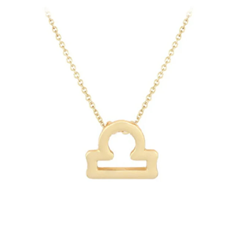 Gold Plated Necklace With Libra Pendant Svln0195Xh2Gova