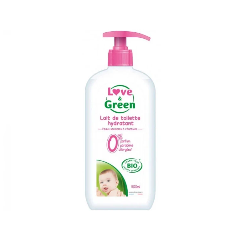 Love&Green Lait de Toilette Hydratant BIO 500 ml