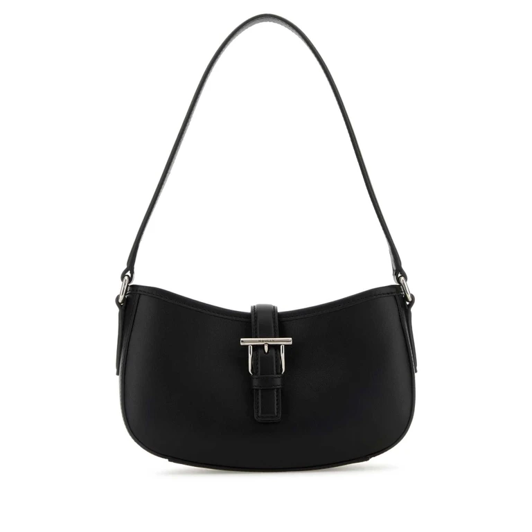 Black Leather Mini Shoulder Bag