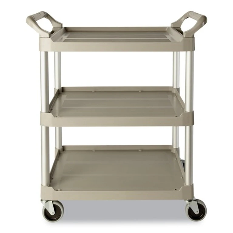 FG342488OWHT 200 lbs. Capacity 3 Shelf Service Cart - Off White