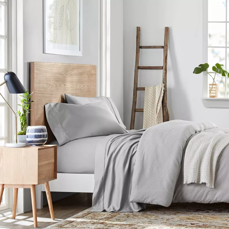 TENCEL Lyocell Sheet Set-Full-Soft Silver Solid:- Soft Silver Solid, Full