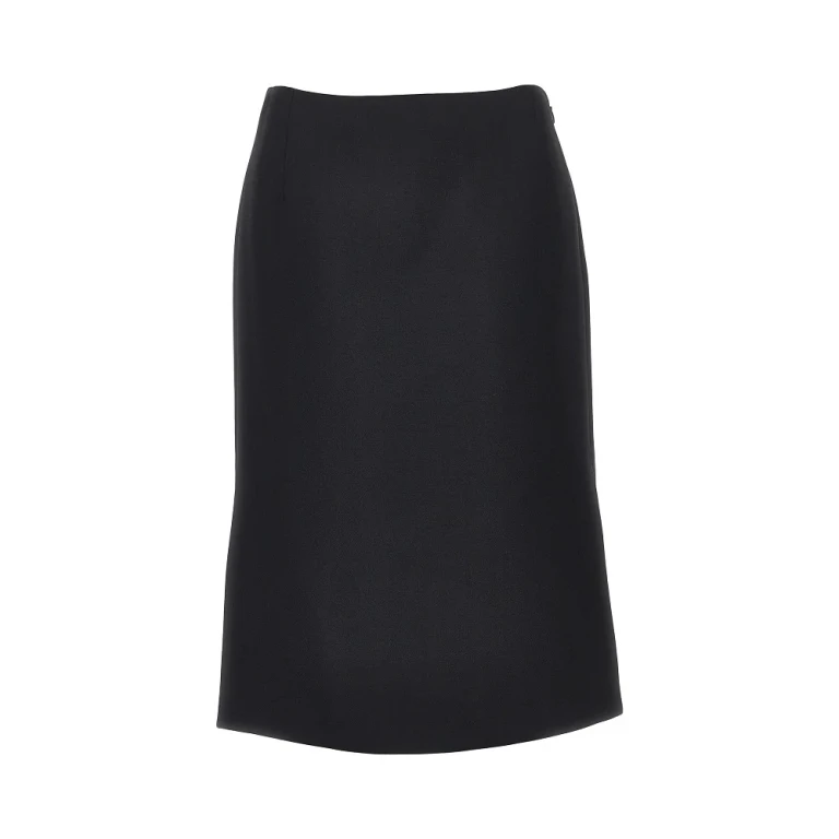 Grain de poudre wool and silk midi skirt Woman 42