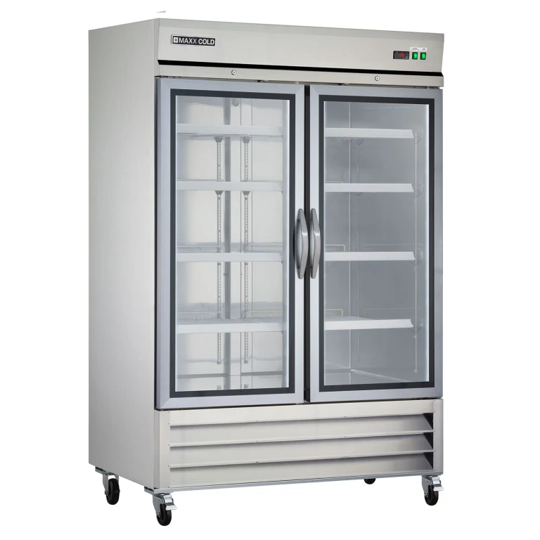 X-Series Double Glass Door Commercial Refrigerator, Stainless Steel (49 cu. ft.) - Liftgate:- Liftgate