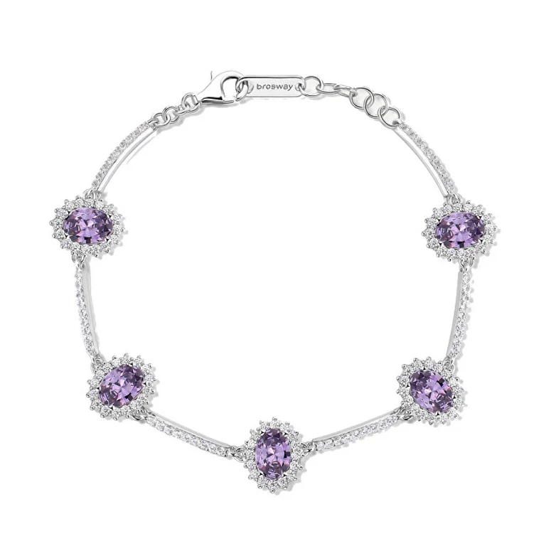 Luxury Silver Bracelet with Zirconia Fancy Magic Purple FMP43