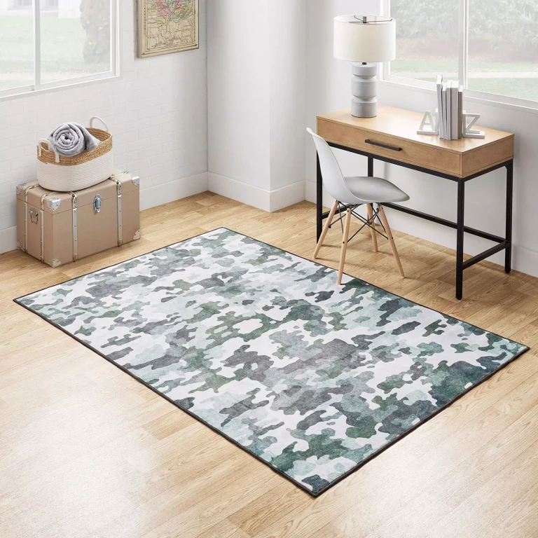Everwash Washable Teen Area Rug, Green Camo 3' x 5':- Green Camo, 3' x 5'