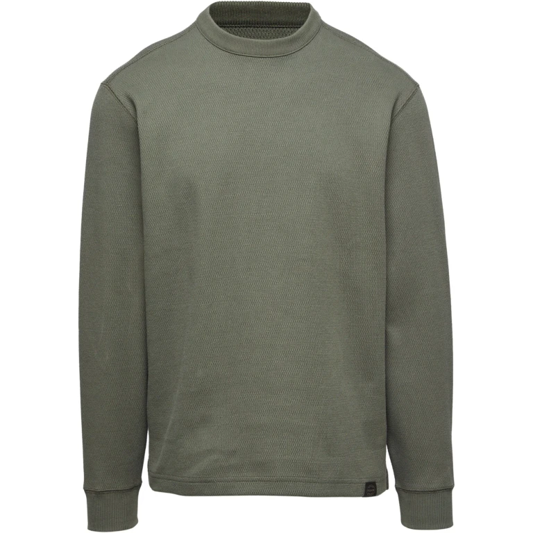 Waffle Knit Thermal Crew Neck Shirt - Men's