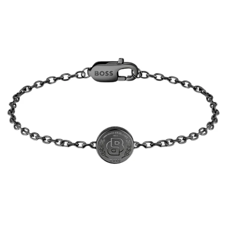 Black Steel Bracelet Double B 1580764M