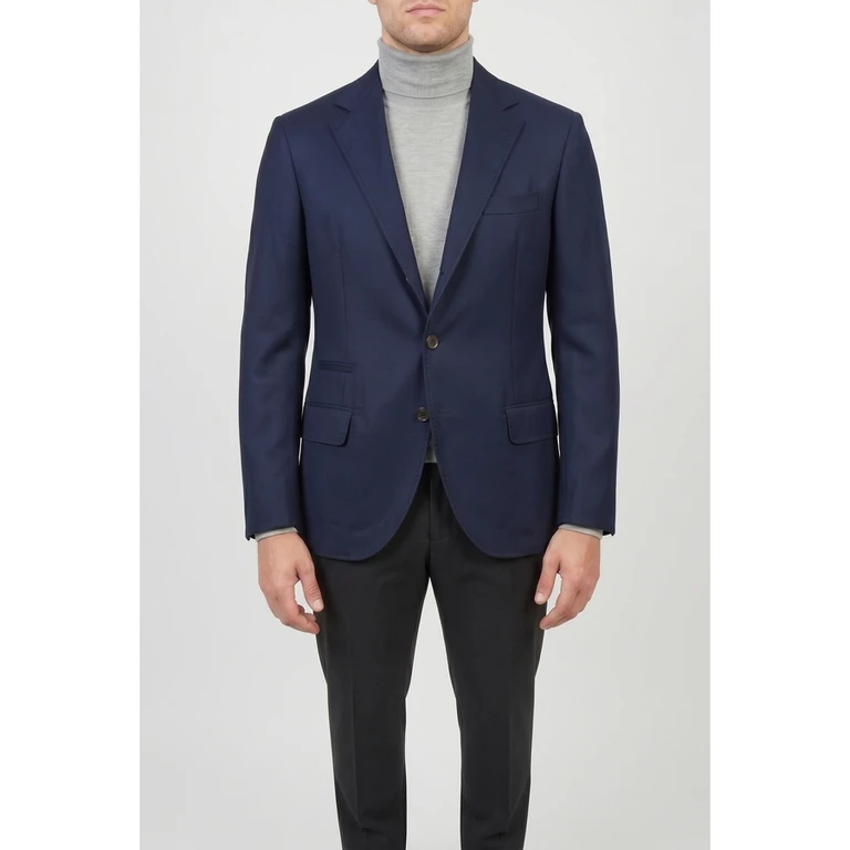 Navy Cashmere Tailored Blazer