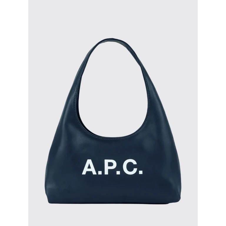 A. P.C. Ninon Flared Synthetic Leather Shoulder Bag with Printed Logo (PUAATF67027IAK)