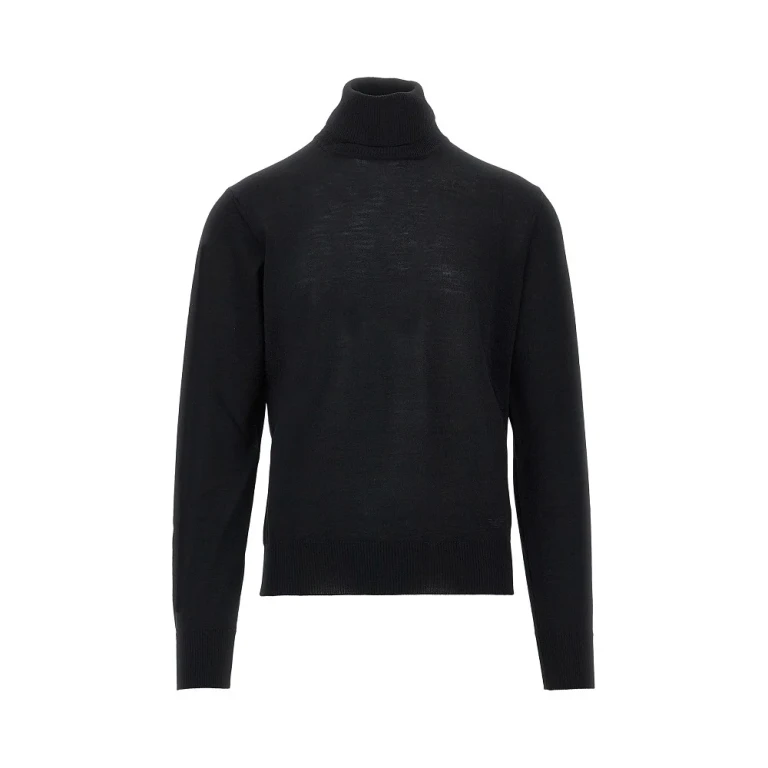 Virgin wool turtleneck with Eagle embroidery Man S