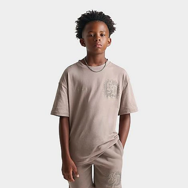 Big Kids Finkly T-Shirt in Driftwood Size: Small