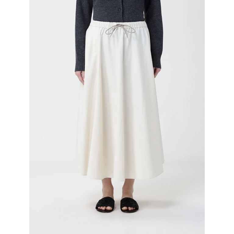 Cotton Blend Jogging Skirt (261072WHITE)