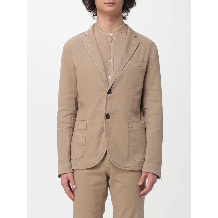Single Breasted Cotton And Linen Blazer (9GC3740ABMBE111300)