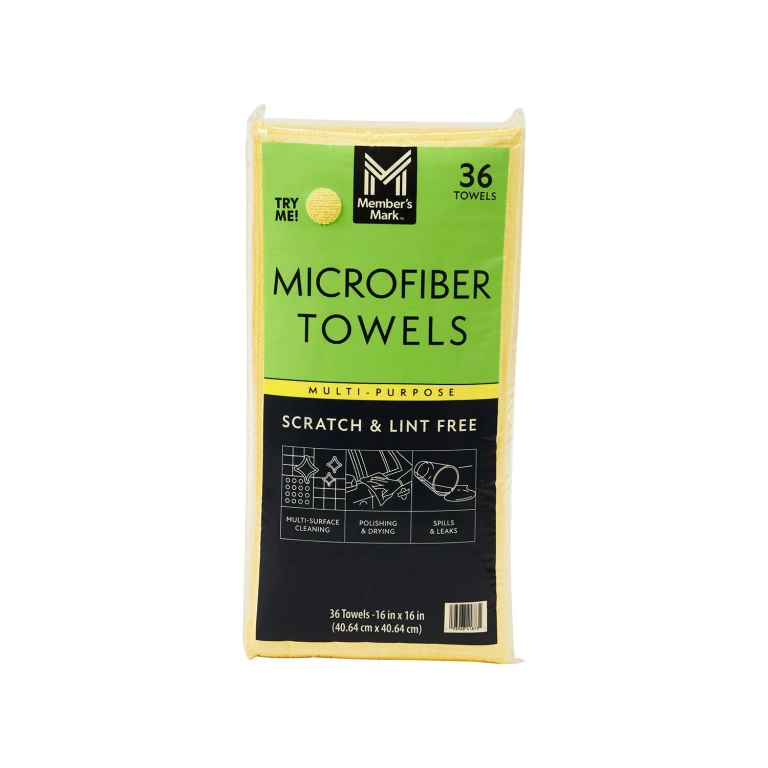16' x 16' Microfiber Towels, 36 ct., Yellow:- Yellow