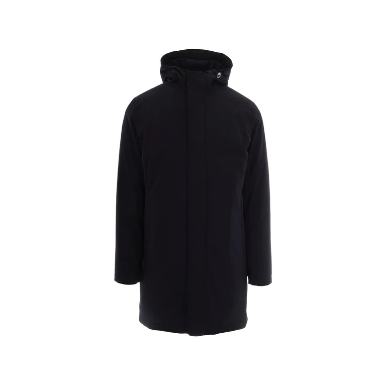 Hooded Concealed-fastening Coat