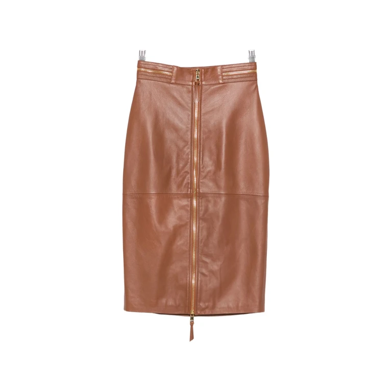 Zip-detail Midi Pencil Skirt