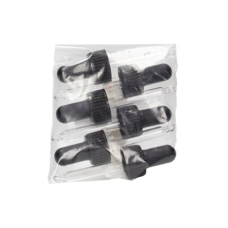 Mini Glass Bottles & Pipettes 6pcs (dropper)