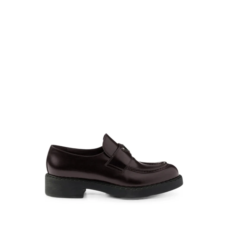 Chocolate Brushed Leather Loafers