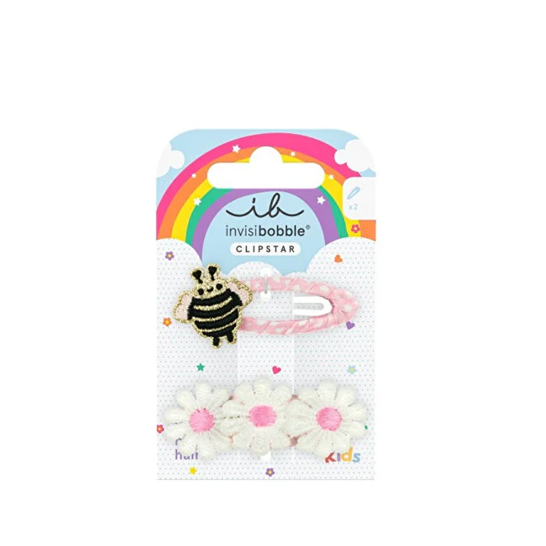 Bee-Shaped Hair Clip with Snap Clip for Children, 2 Pieces