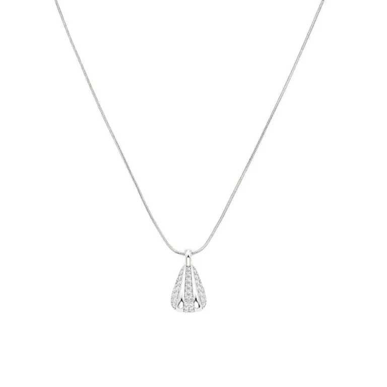 Elegante Steel Necklace with Pavé Crystals Jnpss-J1232