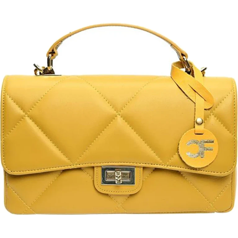 Women's Mustard Leather Crossbody Bag