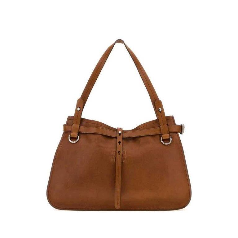 Caramel Leather Shopping Bag Cognac Borse A Mano