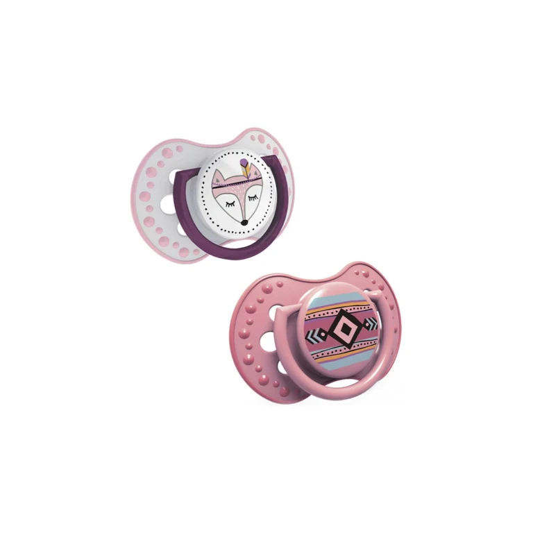 Indian Summer 18+ m baby girl pacifier 2 pieces